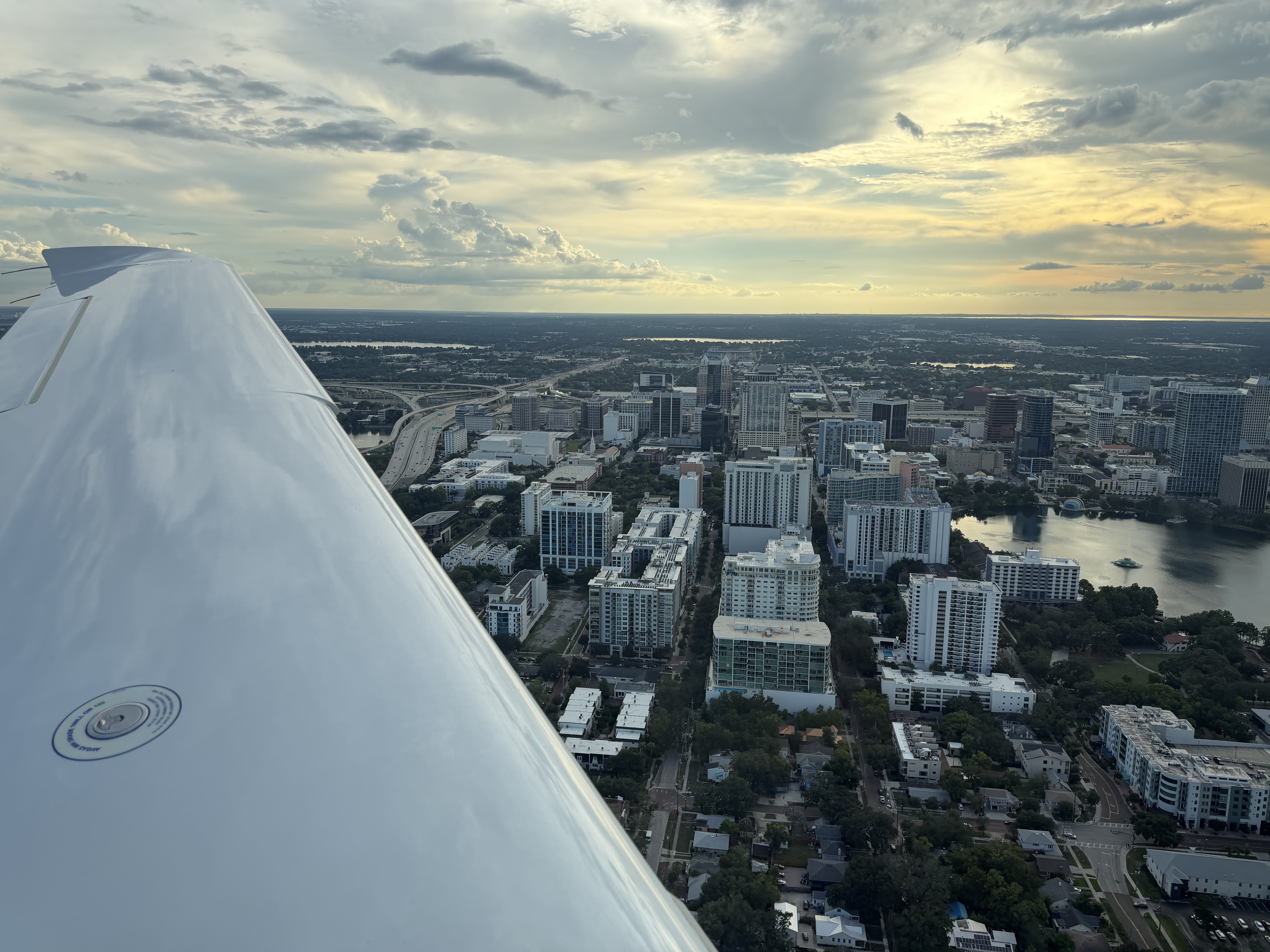 Aerial view of Orlando from an Integrity Aviation flight